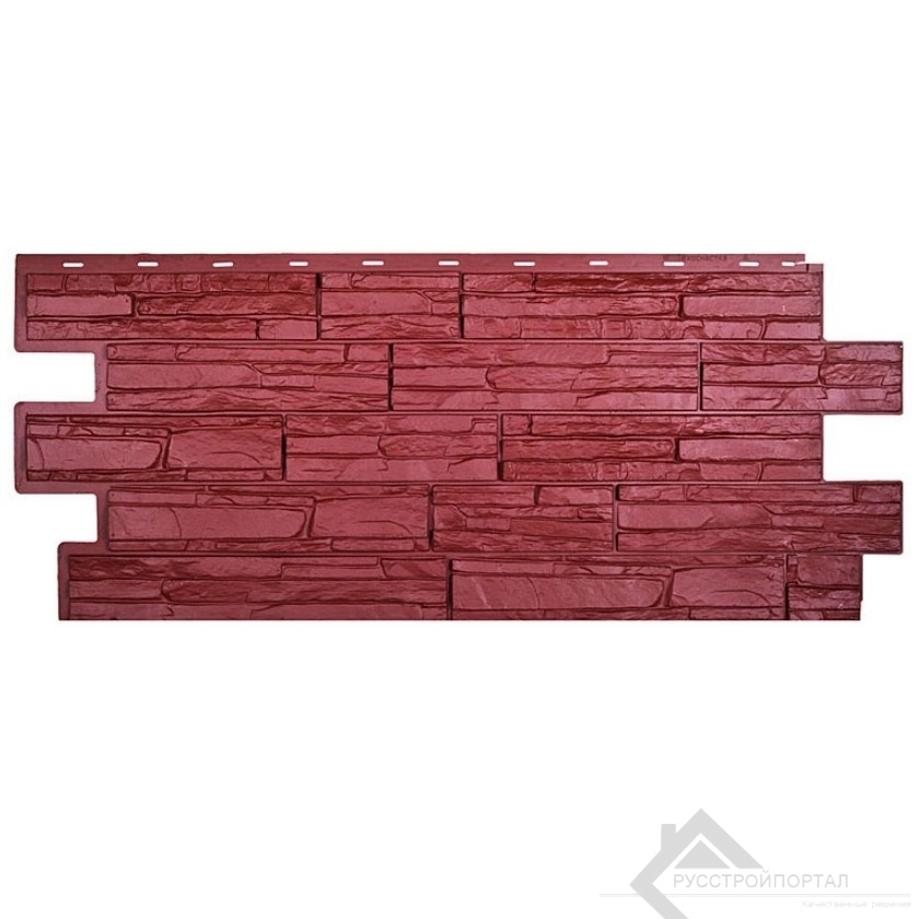 Фасадная панель T-Siding Альпийская Сказка Красный 1090х455 мм