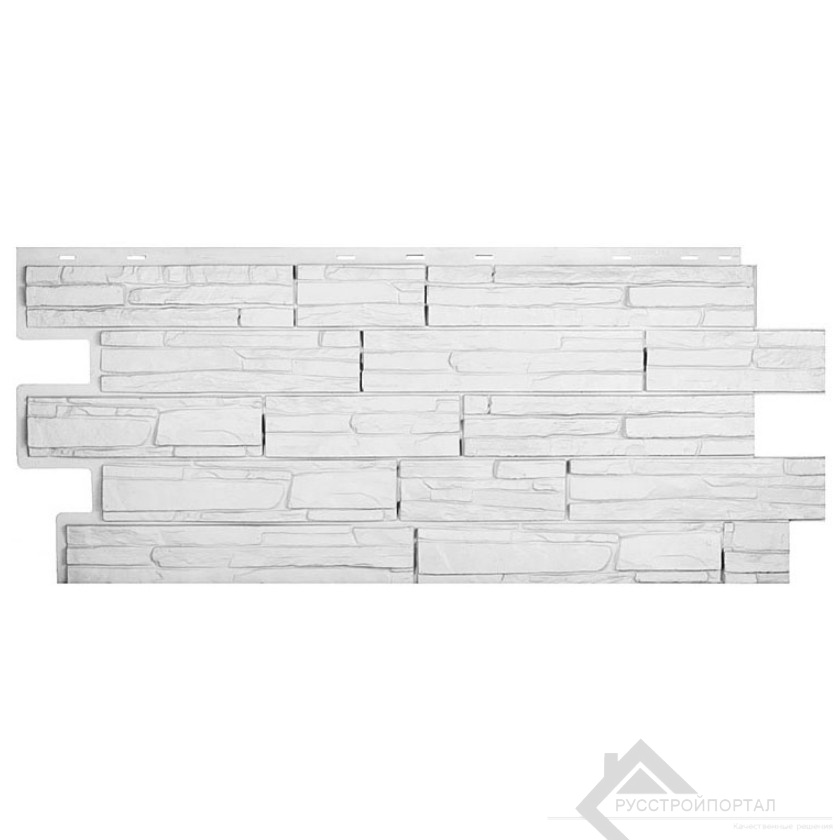 Фасадная панель T-Siding Альпийская Сказка Белый 1090х455 мм