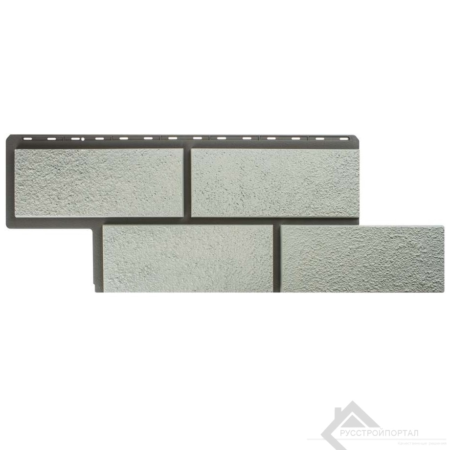 Фасадная панель Альта-Профиль Камень Неаполитанский Белый 1255х452 мм